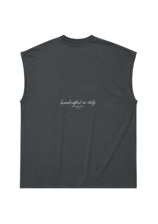 Dyed Sleeveless Tee - Signs Italy